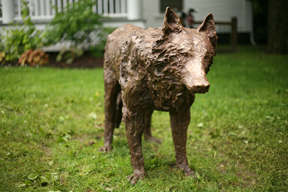Encounter  An important installation, Encounter, by sculptor Colleen Rudolf, will be on display a the Wolf Conservation Center in South Salem.