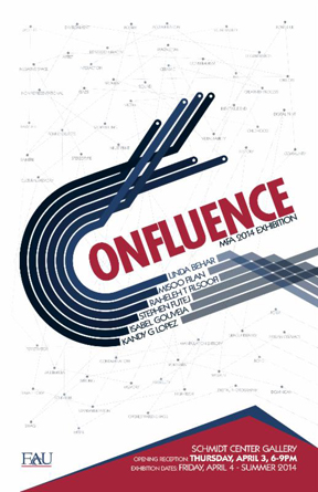 FAU is proud to announce CONFLUENCE, MFA 2014 EXHIBIT at the Schmidt Center Gallery on April 3, 2014