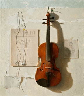 Adelson Galleries Inc is pleased to present Jacob Collins  Violin 730 5th Ave 7th Floor New York, NY 10019 through May 30, 2015