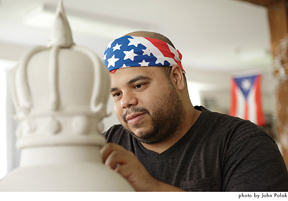Roberto Lugo is an artist in residence at Project Art. He is creating a body of work that will be presented at his upcoming solo show: Ghetto Garniture: Wu Tang Worcester.  He will also be engaged in several community activities. photo by John Polok