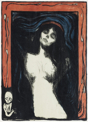 5. Edvard Munch, Madonna, 1895 and 1912-13