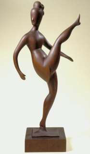 Elie Nadelman (1882–1946) Dancer (Danseuse), ca. 1920–22 (plaster, ca. 1919) Cherry, 28 1/4 in. high Jewish Museum, Gift in Memory of Muriel Rand by her husband William Rand, 1992.37 © Estate of Elie Nadelman 