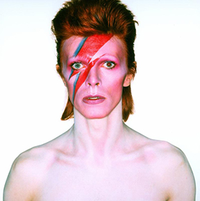 Photograph from the album cover shoot for
Aladdin Sane, 1973. Photograph by Brian Duffy. Photo Duffy © Duffy Archive & The David Bowie Archive